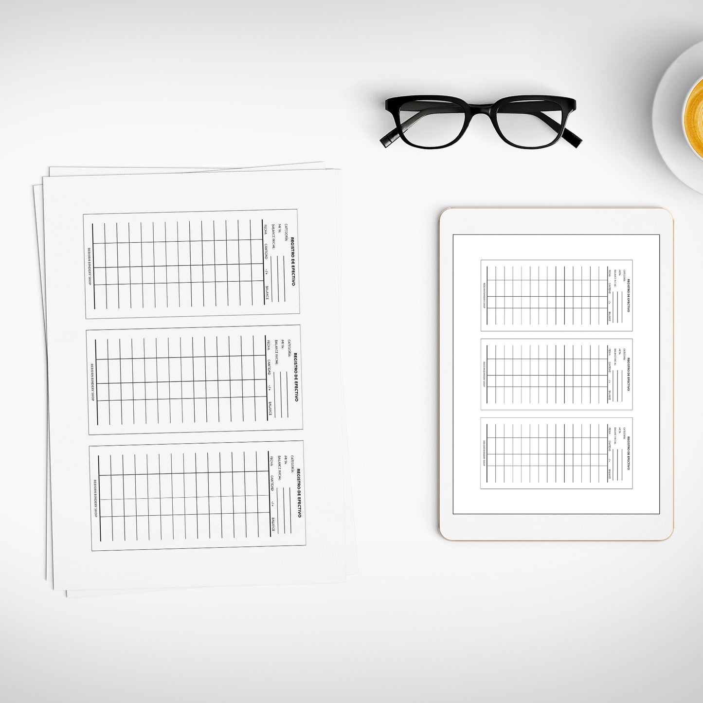 Registro de Efectivo – Formato A6 | Descarga Digital