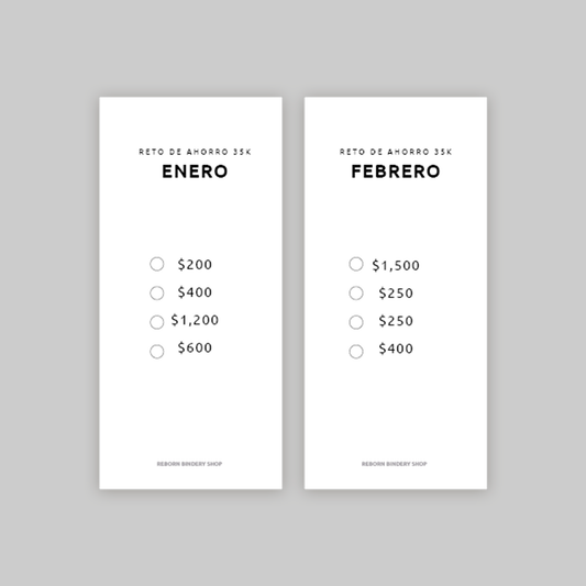 Paquete de Retos de Ahorro Mensual 35k – Plantillas Digitales Reutilizables