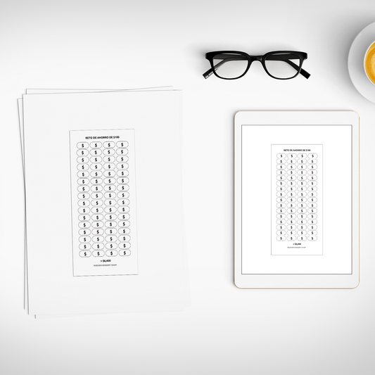 Reto de Ahorro $100 – Plantilla Digital Reutilizable