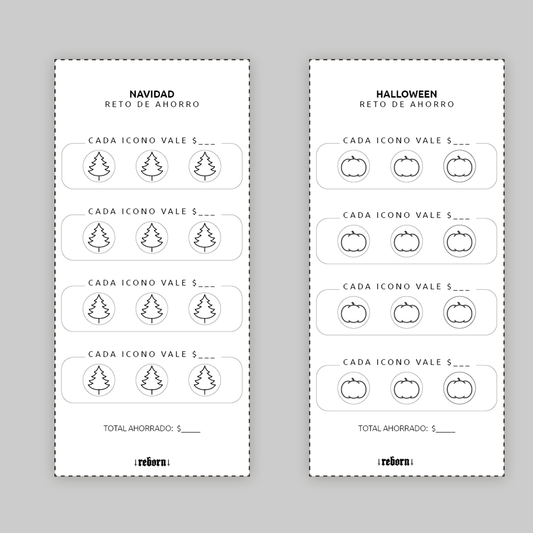 Retos de Ahorro para Festividades – Formato A6 | Descarga Digital