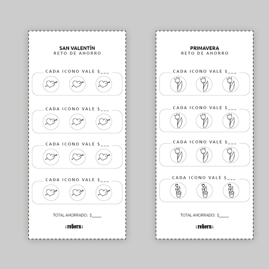 Todo-En-Uno Retos de Ahorro – Formato A6 | Descarga Digital