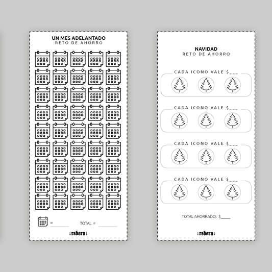 Todo-En-Uno Retos de Ahorro – Formato A6 | Descarga Digital