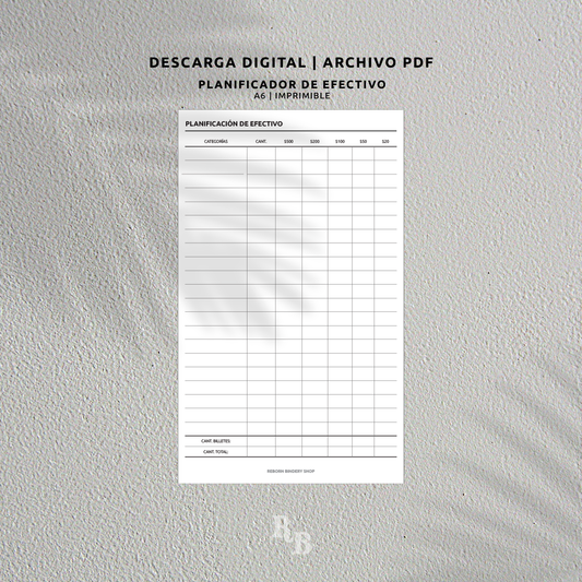 Cash Planner - Digital Download