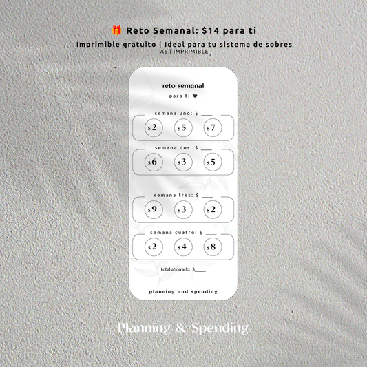 Reto Semanal: $14 para ti – Descarga Gratuita