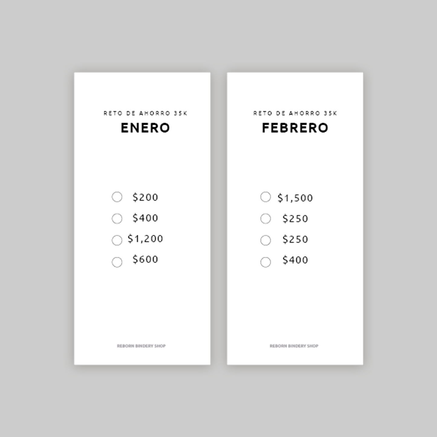 Paquete de Retos de Ahorro Mensual 35k – Plantillas Digitales Reutilizables