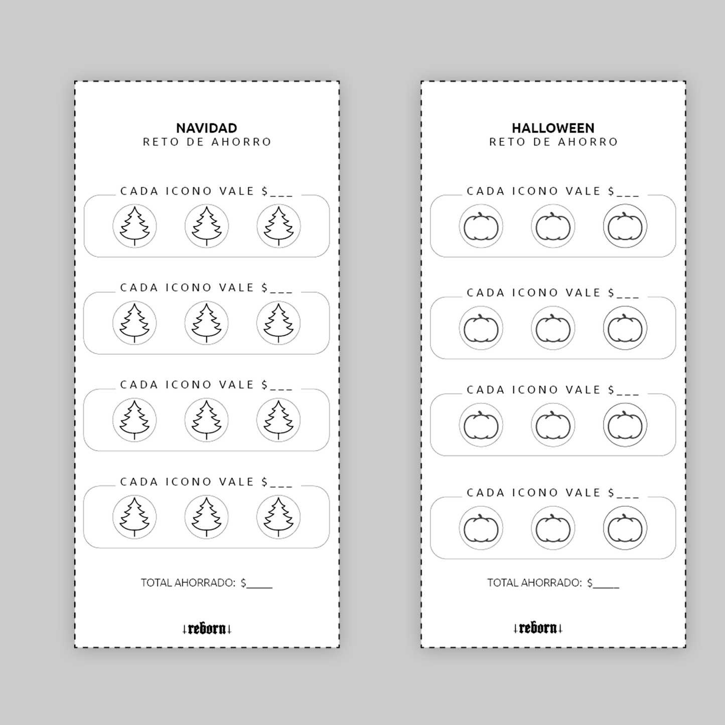 Retos de Ahorro para Festividades – Formato A6 | Descarga Digital