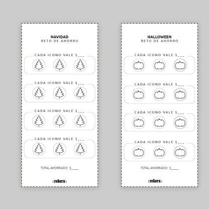Retos de Ahorro para Festividades – Formato A6 | Descarga Digital