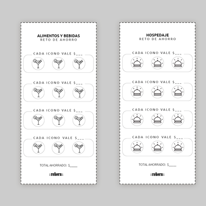 Retos de Ahorro para Viajes – Formato A6 | Descarga Digital