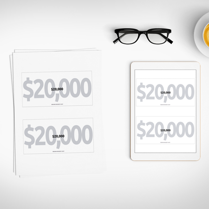 Separadores de Efectivo $20,000 – Plantillas Digitales para Cash Stuffing