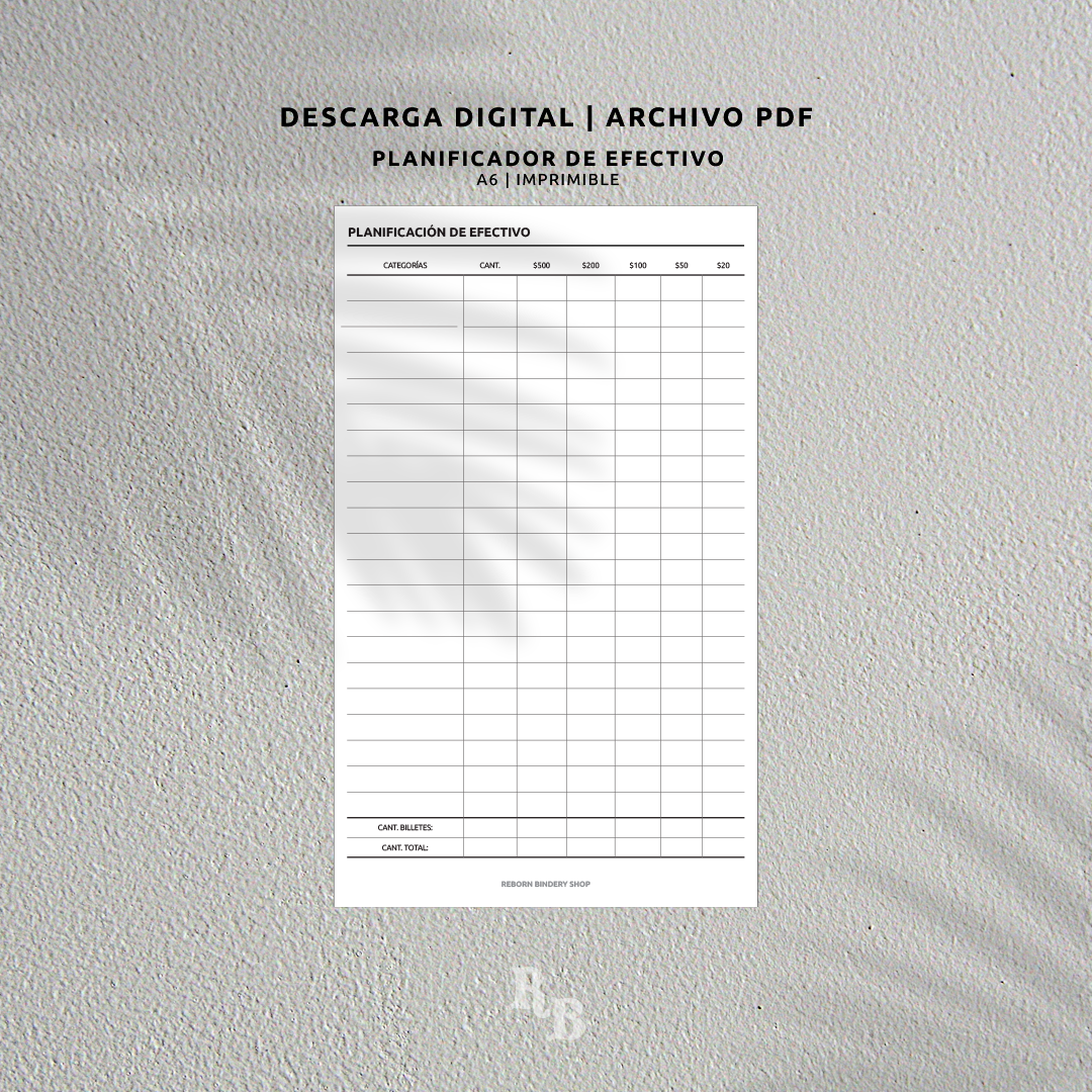 Cash Planner - Digital Download