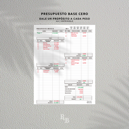 A4 Monthly Budget - Digital Download